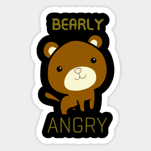 Bearly Angry Sticker